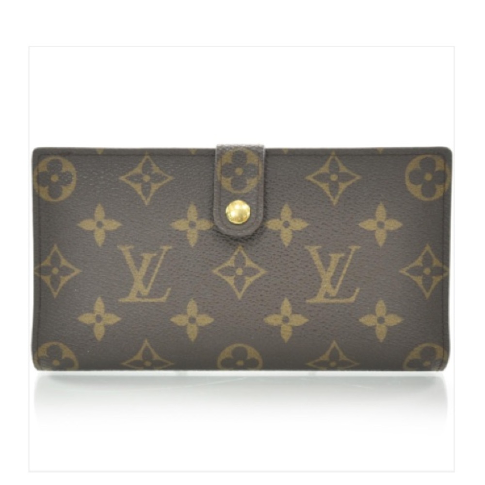 Louis Vuitton Monogram Continental French Kiss Lock Purse Wallet Clutch